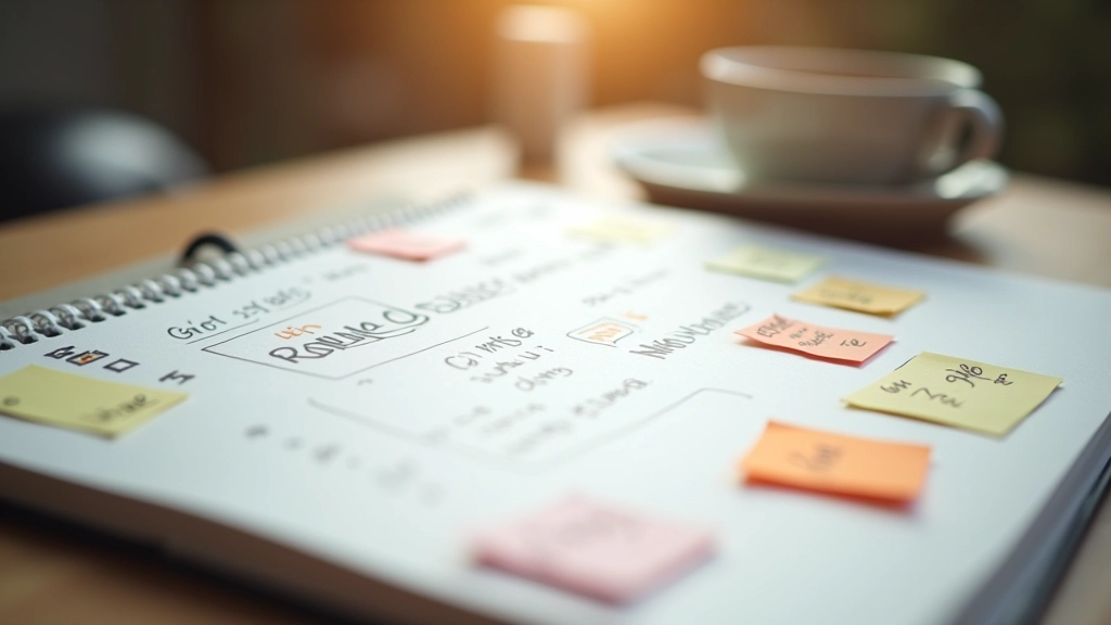 Planning notebook met doelen en notities